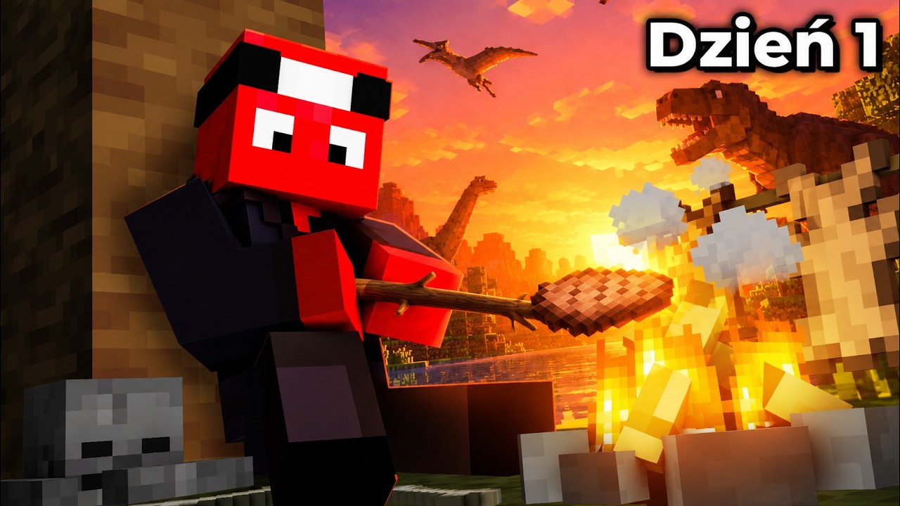 Przetrwałem 100 DNI w PRYMITYWNYM ŚWIECIE w Minecraft Hardcore!