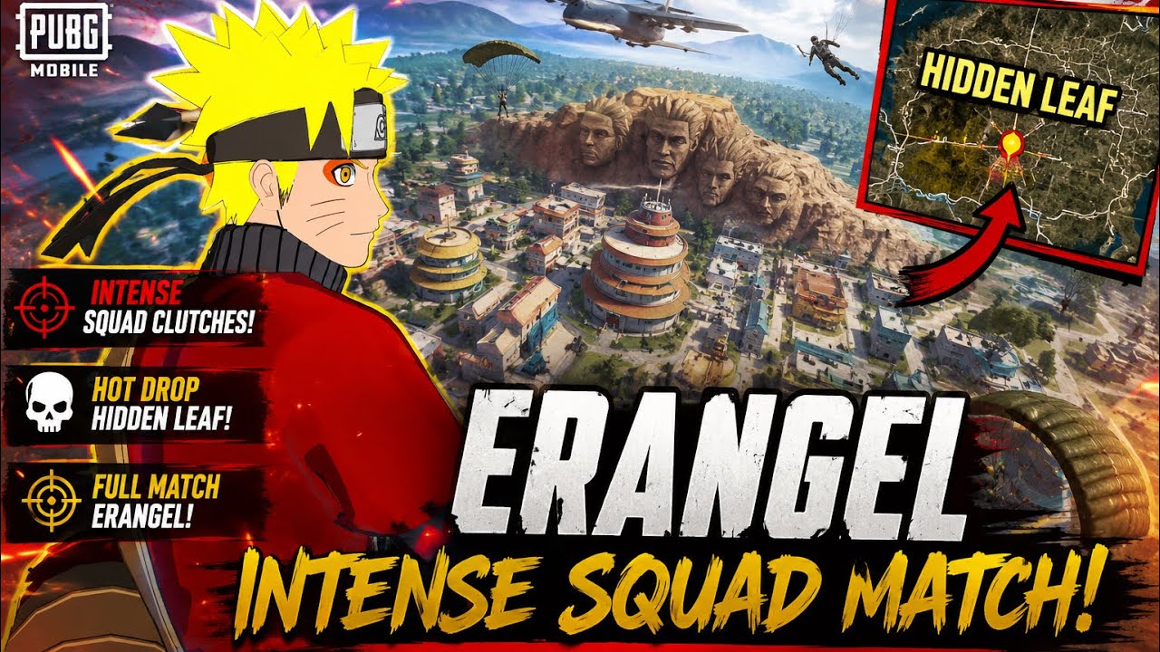 HOT DROPPING Hidden Leaf Village... This Squad Match Was INSANE! 🍗 | PUBG MOBILE