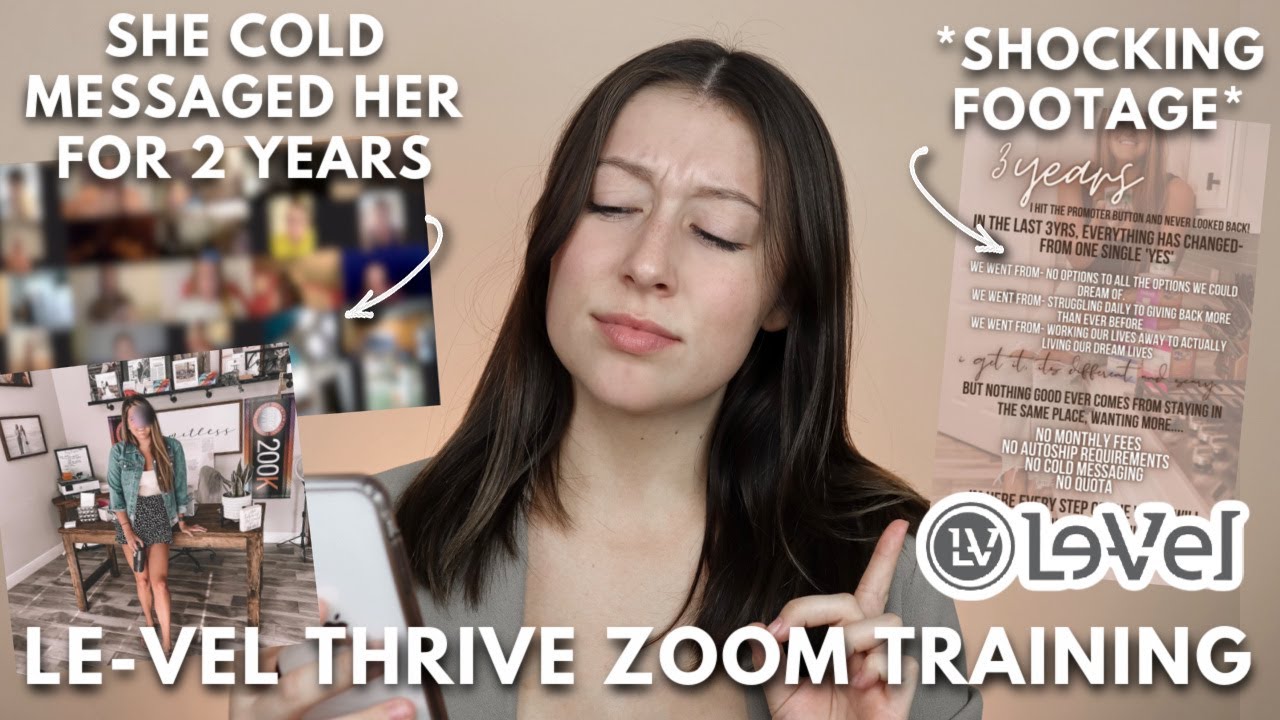 LE-VEL THRIVE ZOOM TRAINING *She cold messaged her for 2 years!!*