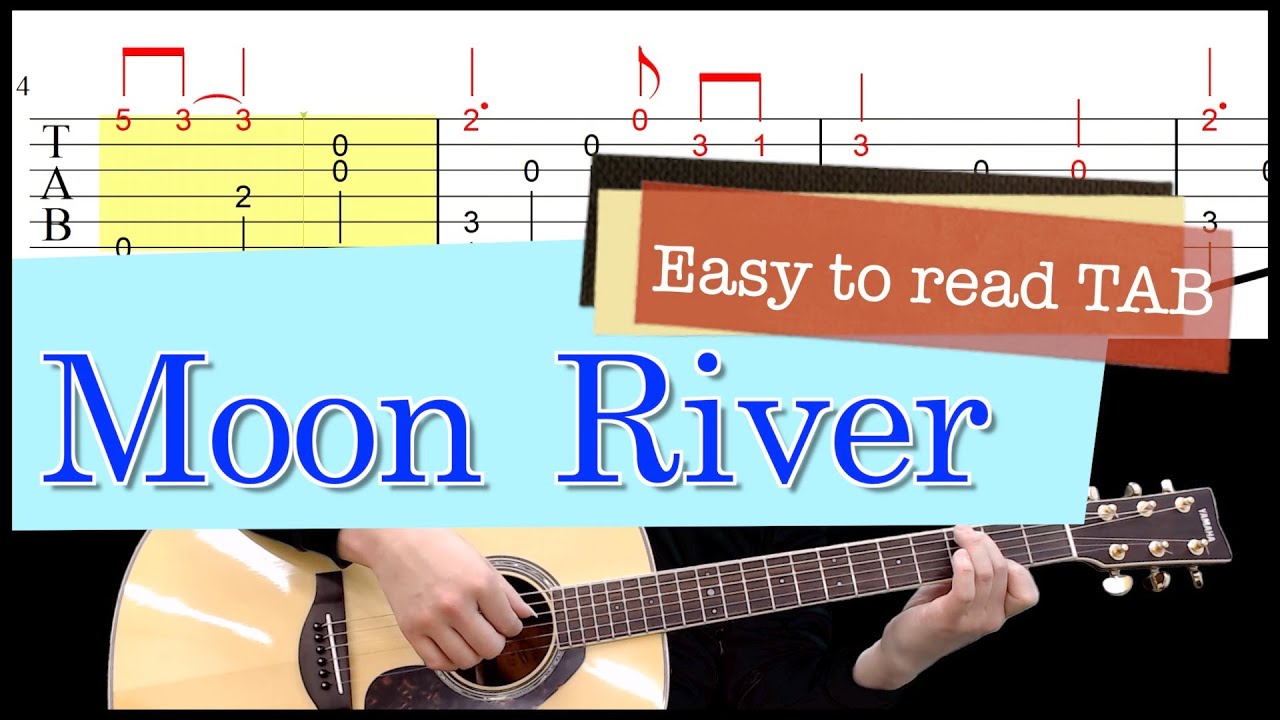 ムーンリバー　Moon River【Finger Style Solo Guitar cover 】TAB