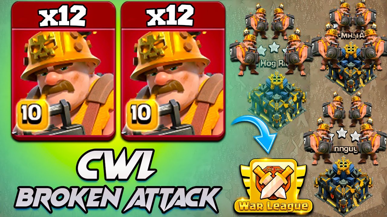 Th17 SUPER MINER Attack is Unstoppable!  TH17 Attack Strategy With x12 Super Miner Clash Of Clans