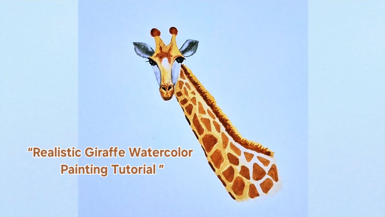 Realistic Giraffe Watercolor Painting Tutorial | Step-by-Step Full Process for Beginners #watercolor