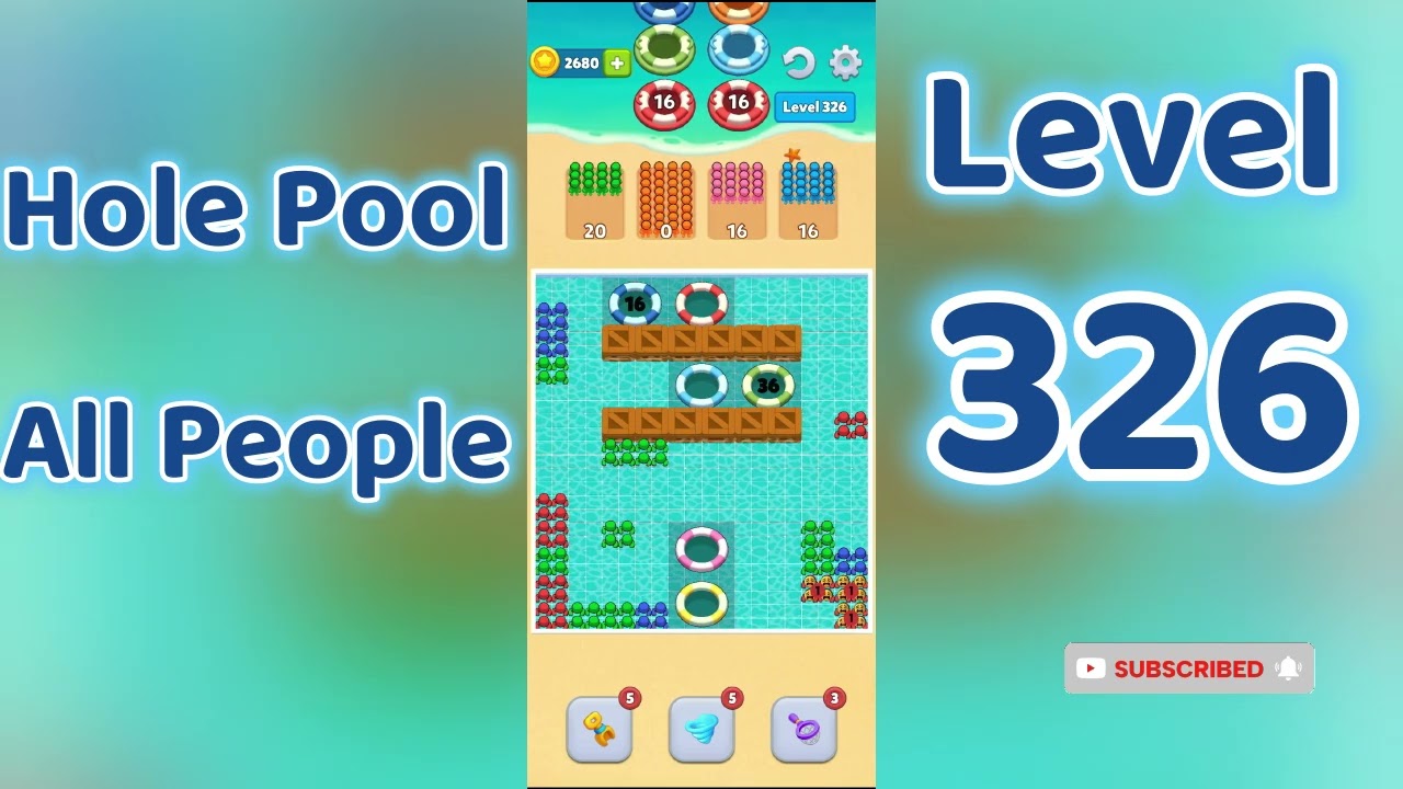 Hole Pool All People Level 326 🕳️🎯 | Easy Start Gameplay & Satisfying Puzzle | Go Answer