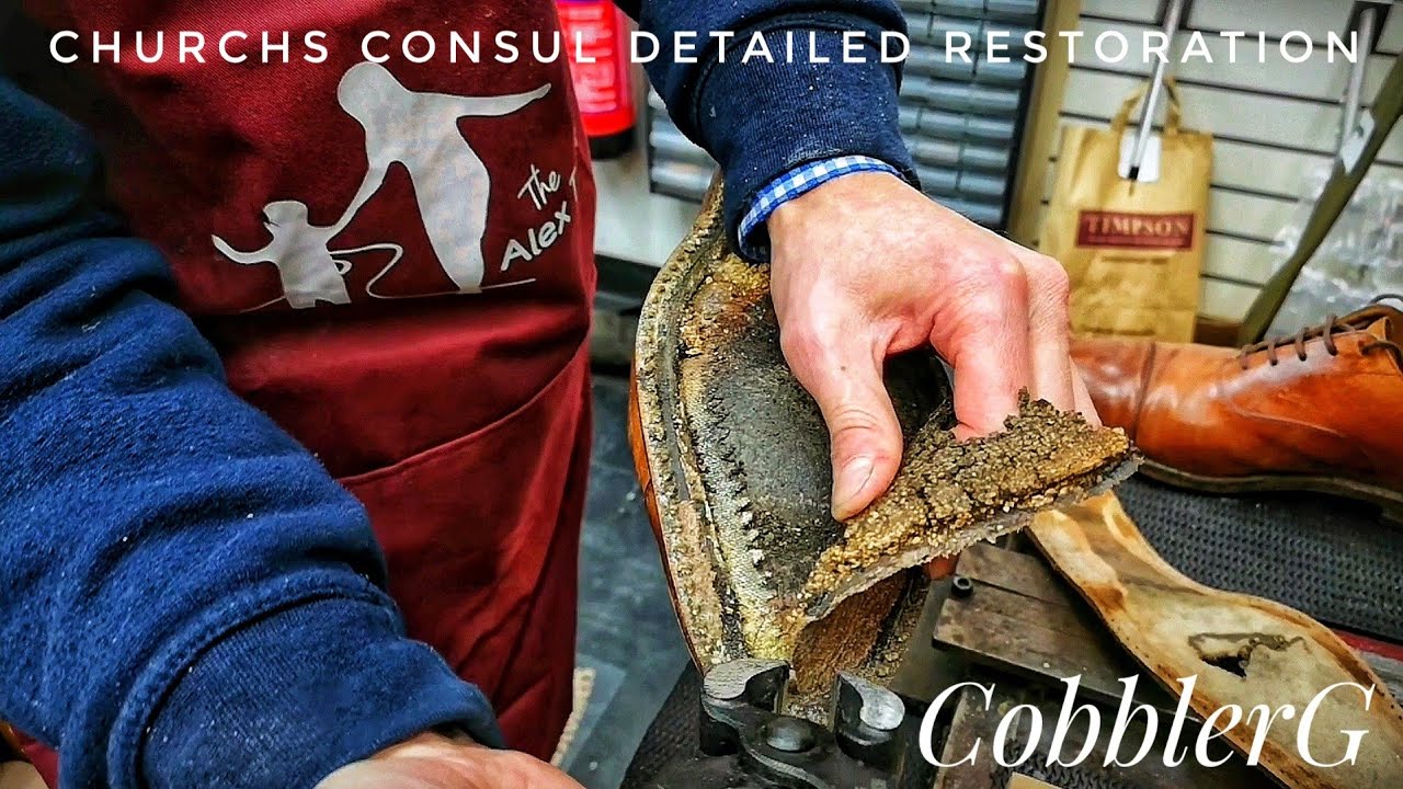 Churchs Consul Detailed Restoration | Executive Leather | No Edits | ASMR | Scottish Shoe Repair