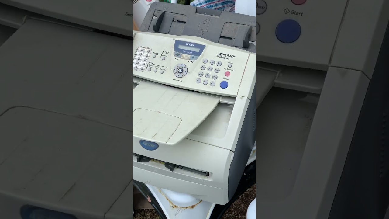 Brother fax machine sitting things out