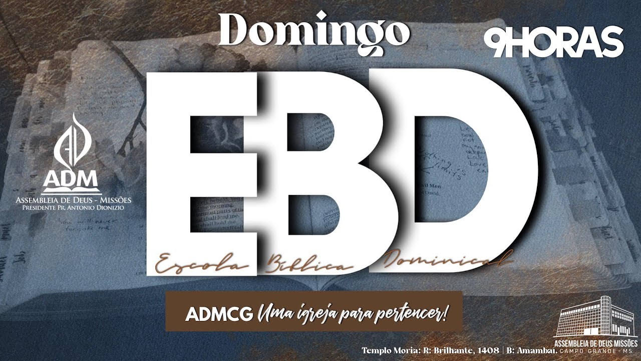 Escola B&iacute;blica Dominical - 07/05/2023
