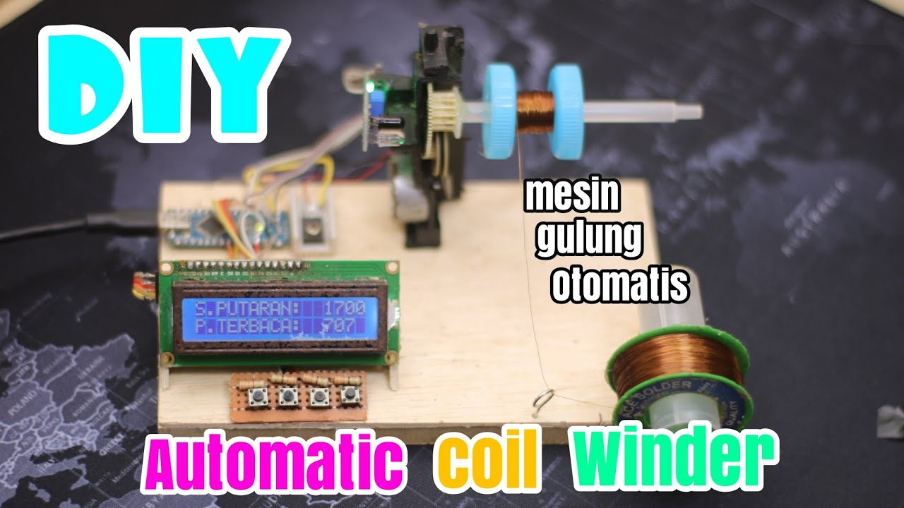 Bikin Alat Gulung Otomatis Versi 1  Arduino based coil winder