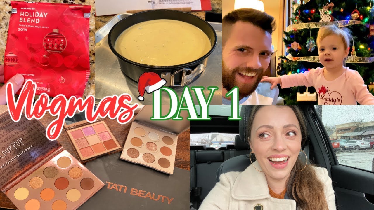 VLOGMAS DAY 1 // Fave Palettes, Shopping, & Cheesecake!