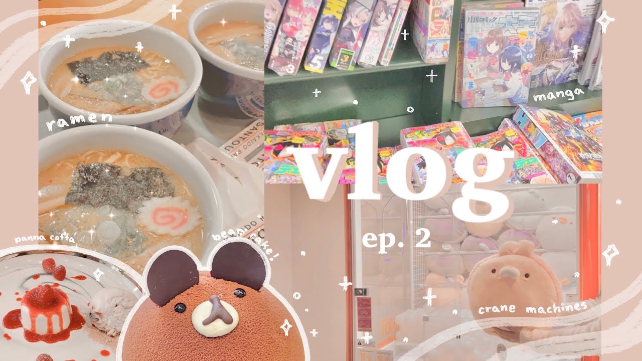 🍜 vlog ep. 2 ~ random days // dessert cafe, crane machines, manga store