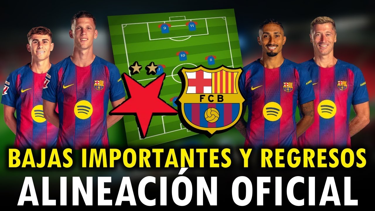¡ALINEACIÓN OFICIAL CON BAJAS Y REGRESOS IMPORTANTES! ¡NOTICIAS DEL BARCELONA!