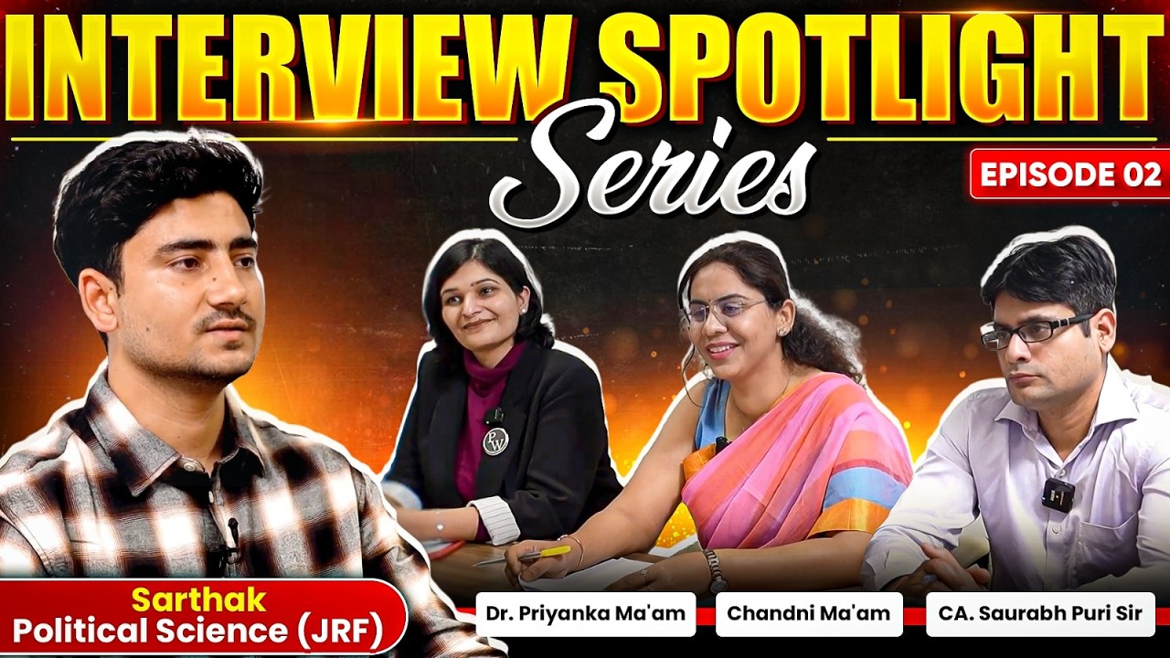 Interview Spotlight With Sarthak (JRF)| UGC NET Political Science Toppers Mock Interview | Episode 2