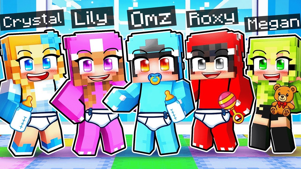 10 FRIENDS On One DAYCARE BLOCK in Minecraft!