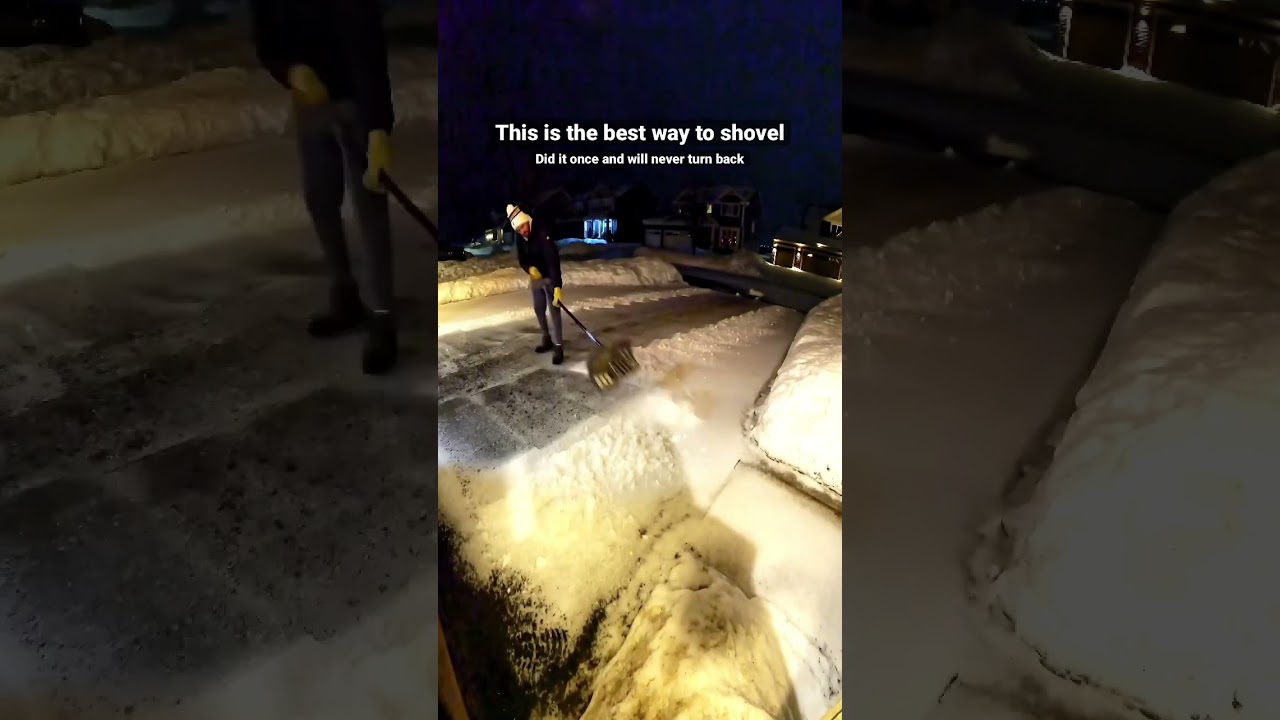 The best way to shovel #snow #satisfying #asmr