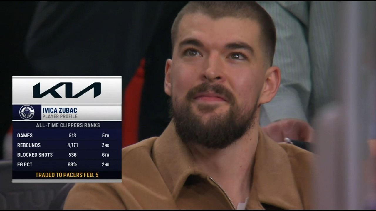 The Clippers with a tribute video for Ivica Zubac upon his return - including standing ovation