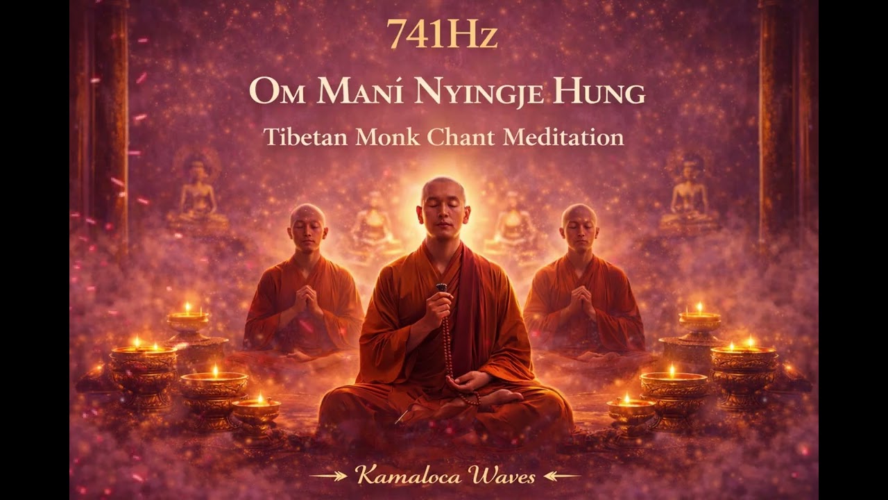 741Hz Om Mani Nyingje Hung | Tibetan Monk Chant Meditation | Kamaloca Waves