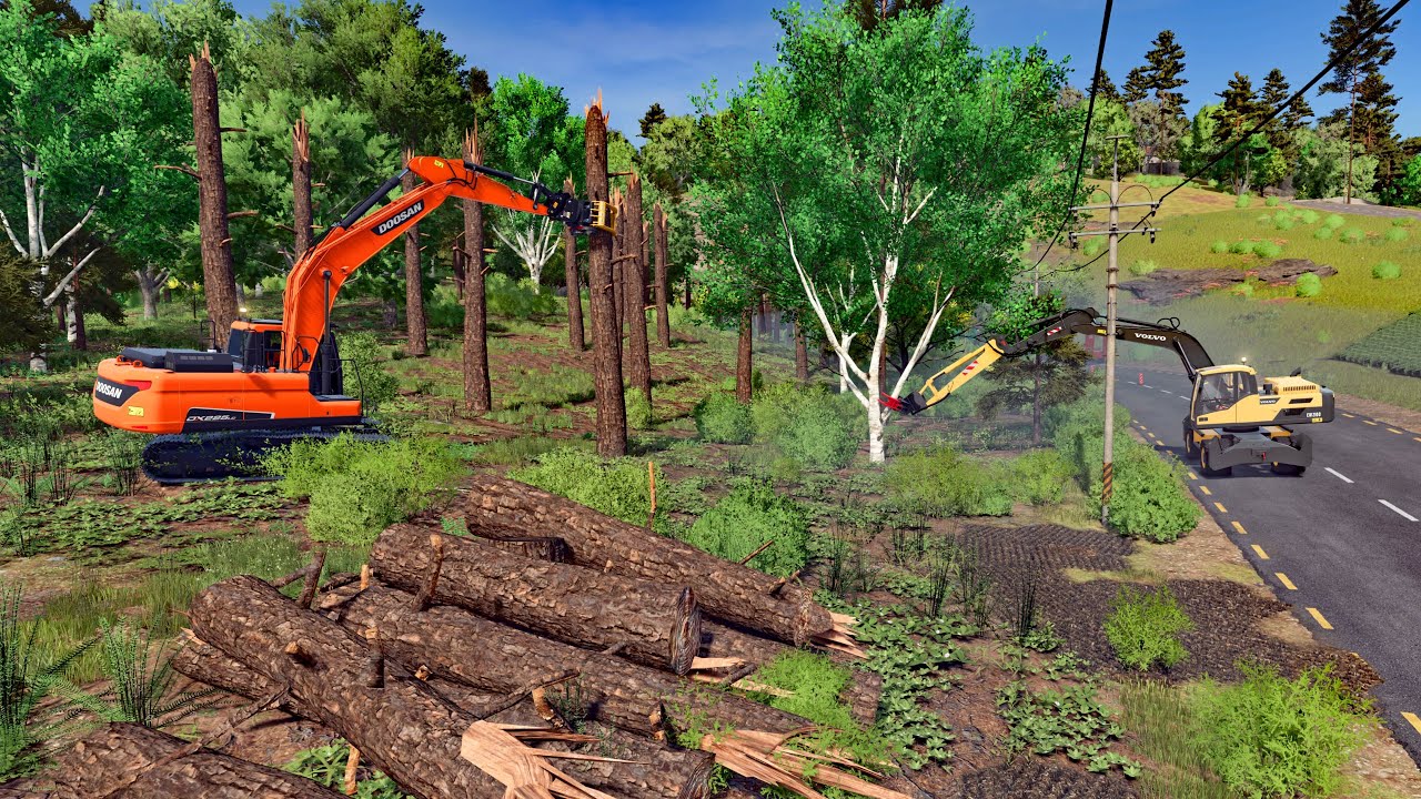 FS25 - Map Hutan Pantai 043 - Forestry, Farming and Construction - LS25