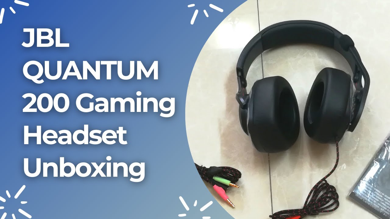 JBL QUANTUM 200 Gaming Headset Unboxing