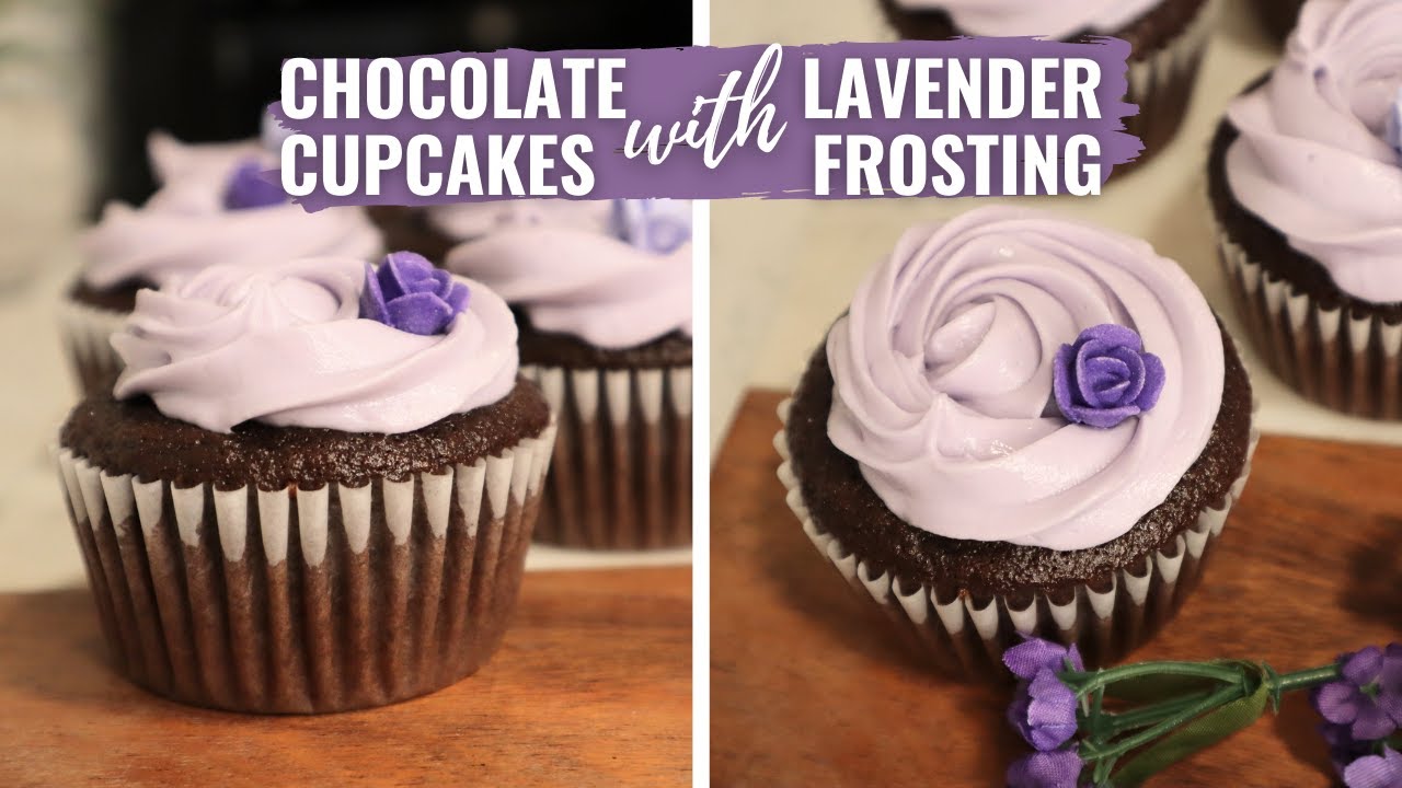 Chocolate Cupcakes with Lavender Buttercream Frosting Recipe