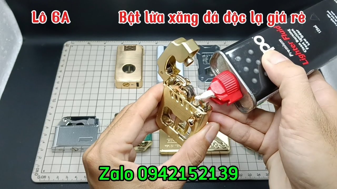 Bật lửa xăng đá độc lạ giá rẻ - Lô 6A