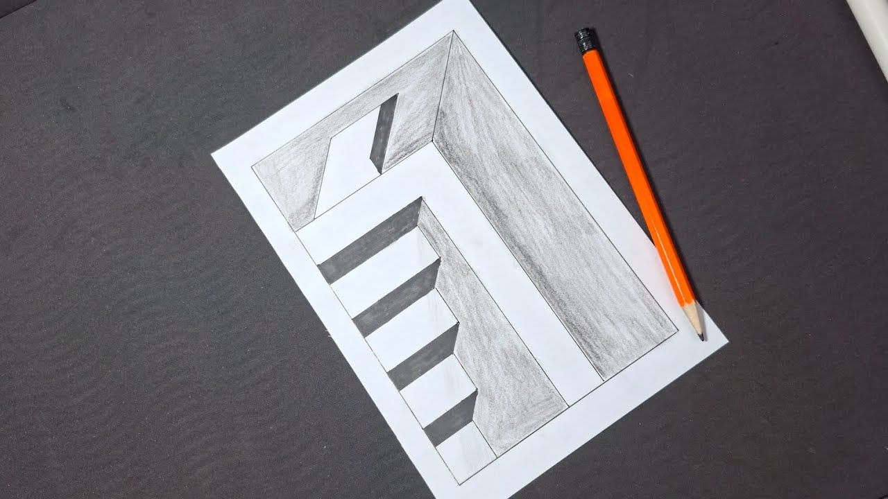 3D Stairs Drawing Made Simple! (No Skills Required)