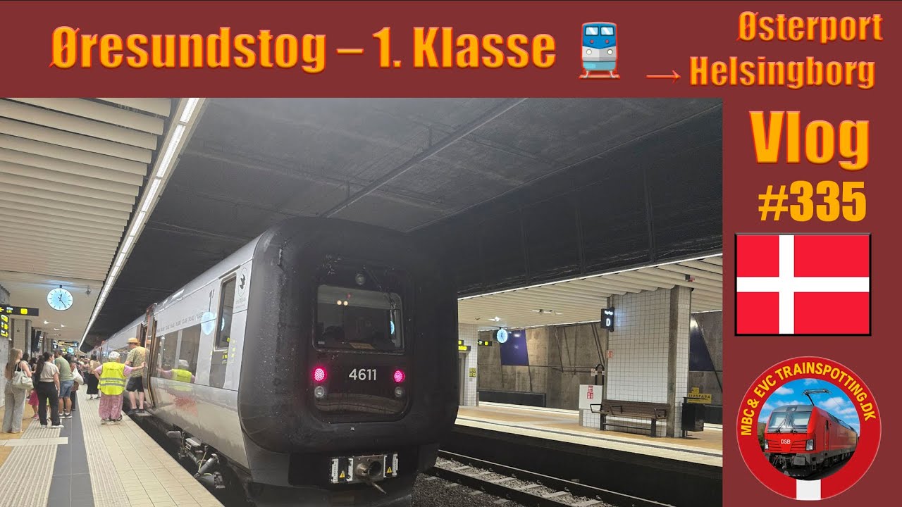 På Skinnetur i Komfort – 1. Klasse med Øresundstoget til Helsingborg | Vlog 335