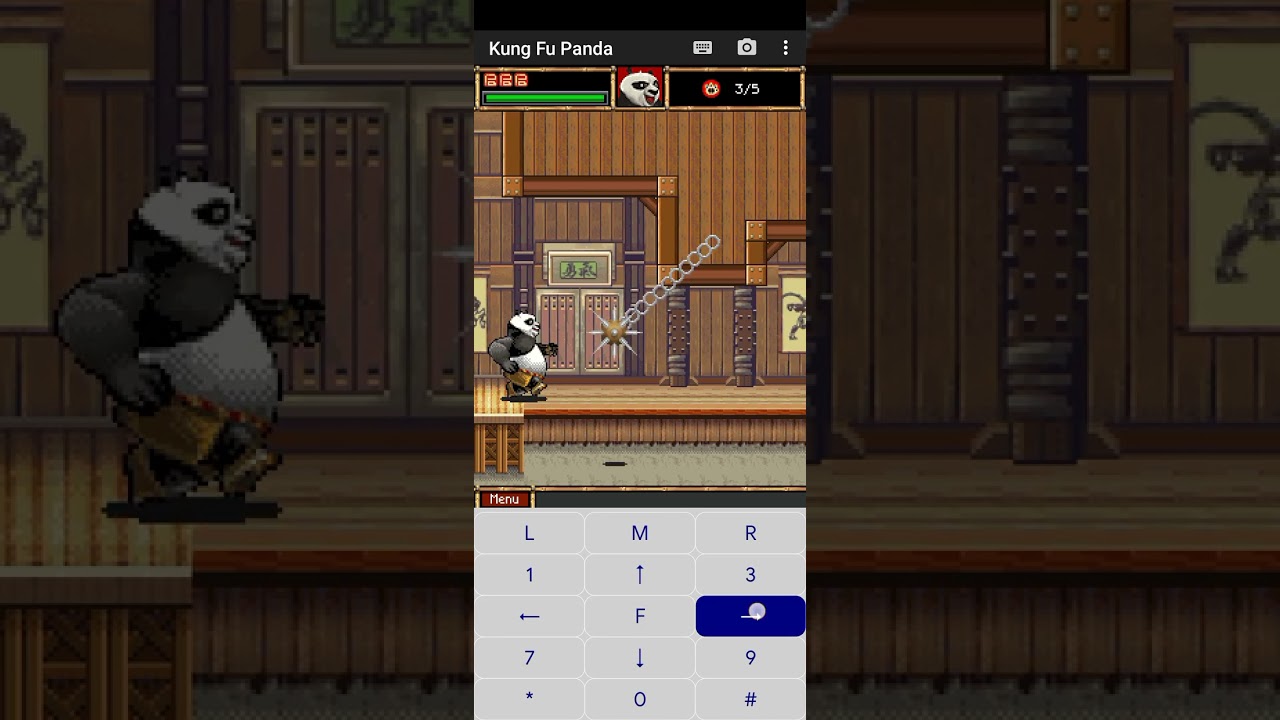 Kung fu panda Java game Level 1 Training with sifu 
