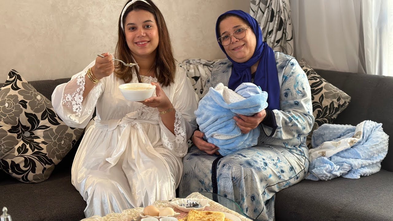 يوم العقيقة ...😍 فطور وفشوش النفيسة على حقو 😍