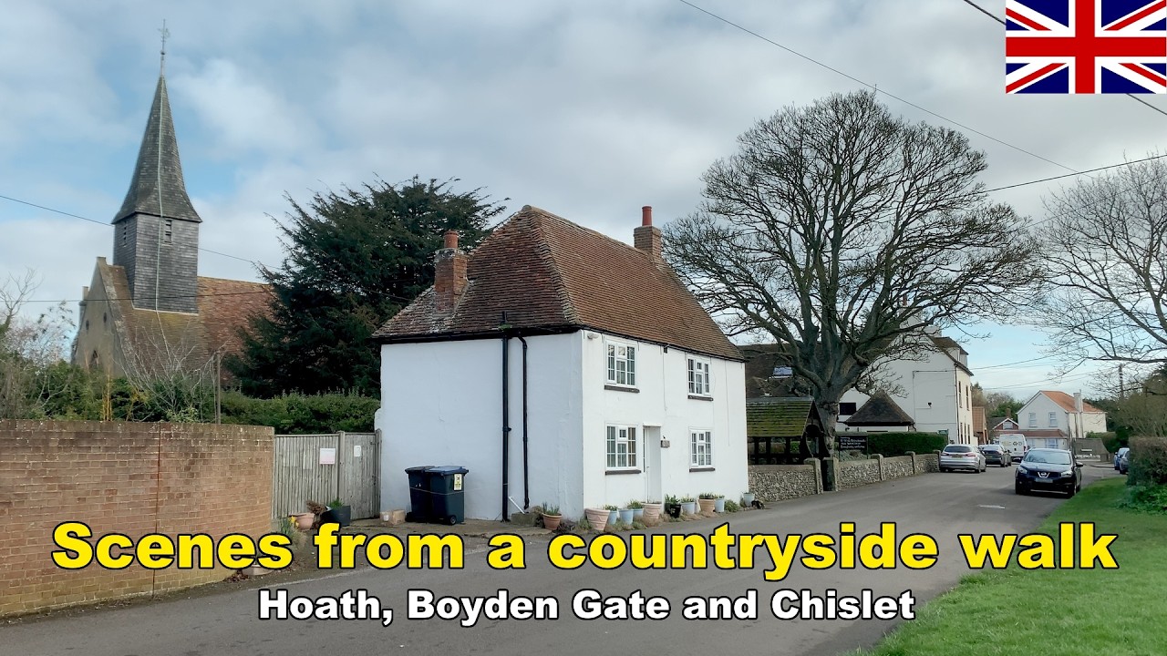 English village & countryside near Canterbury, Kent: Hoath, Boyden Gate and Chislet (February 2026)