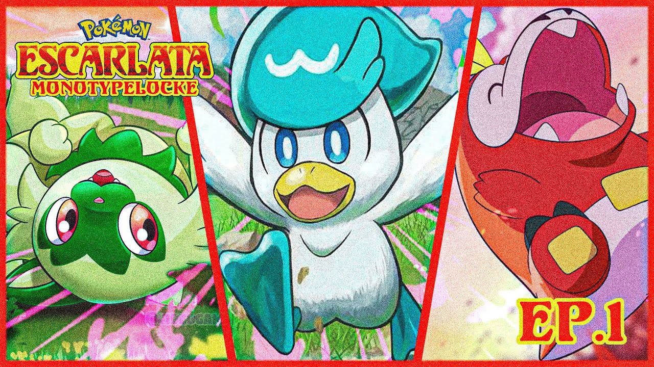 EL INICIO DEL RETO JIJIJA😈 - POKÉMON ESCARLATA MONOTYPELOCKE - EP.1✅