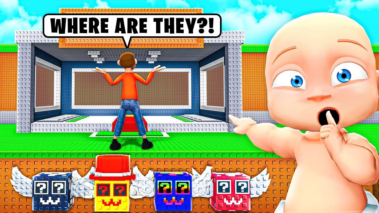 Hiding my SECRET LUCKY BLOCKS from Daddy in Roblox Steal a Brainrot!!