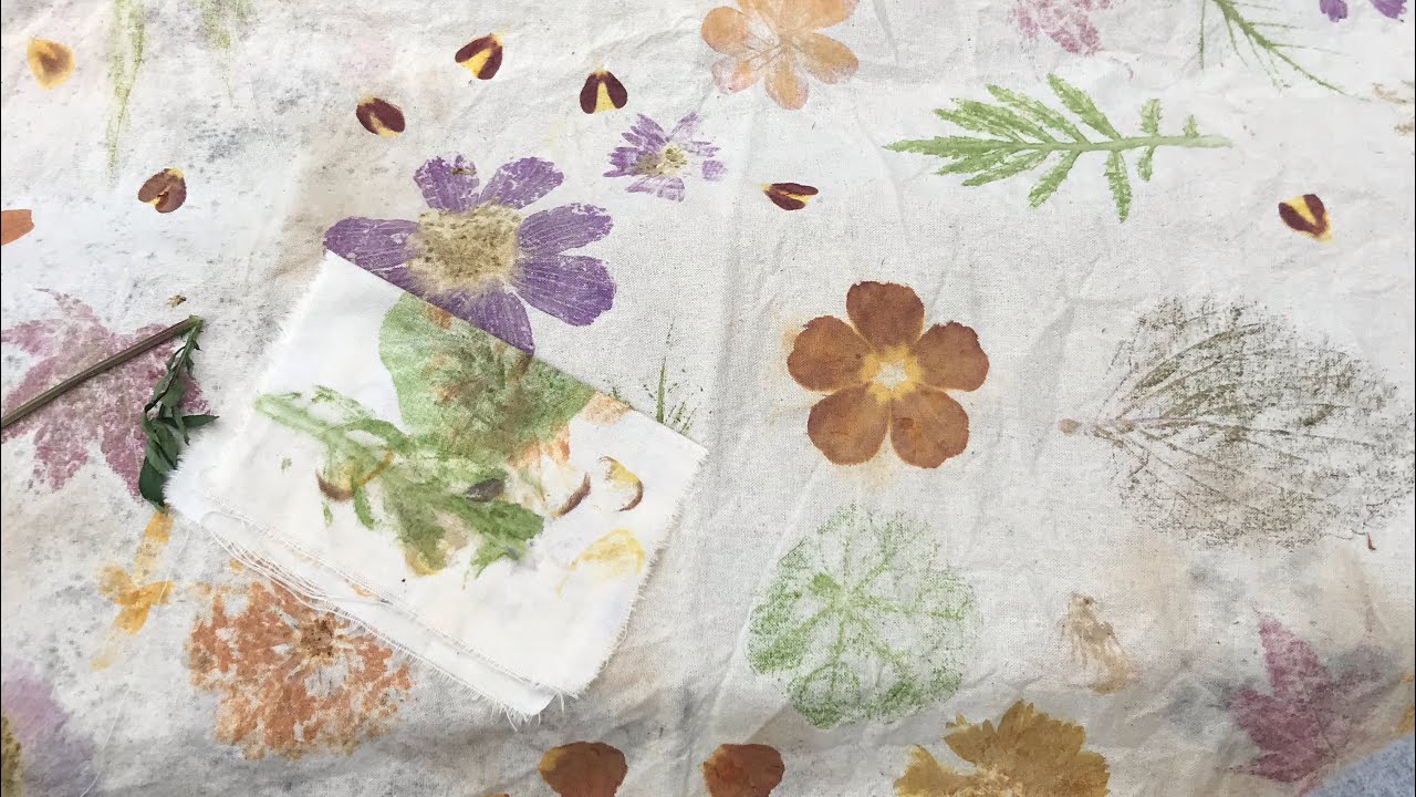 Flower Pounding DIY - Printing flowers onto cotton fabric!   | Last Minute Laura