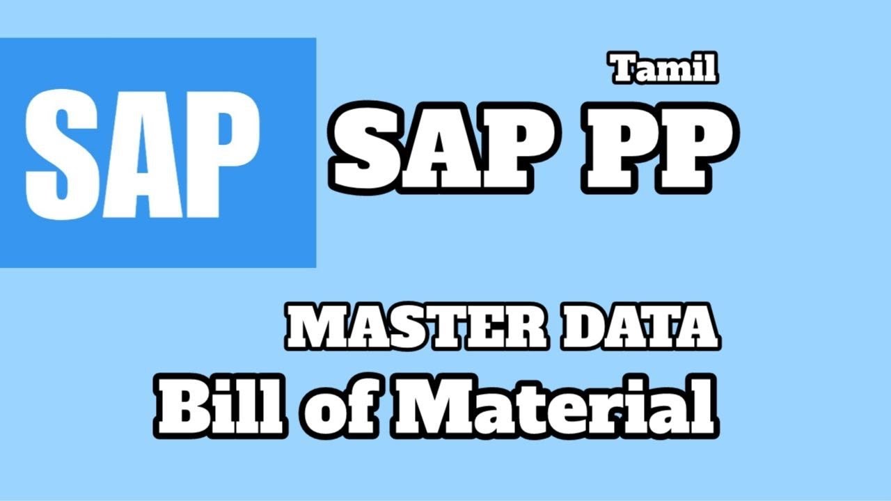 ✅How to create BOM(Bill of Material)in SAP PP(Master Data)|SAP Consultant Tamil