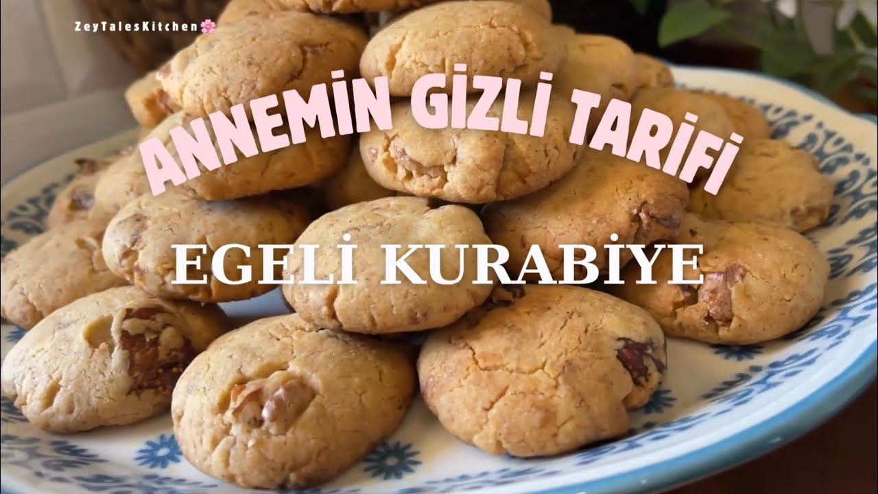  BU KURABİYEYİ BİR KERE YİYEN TARİFİNİN PEŞİNE DÜŞÜYOR İNCİRLİ CEVİZLİ KURABİYE