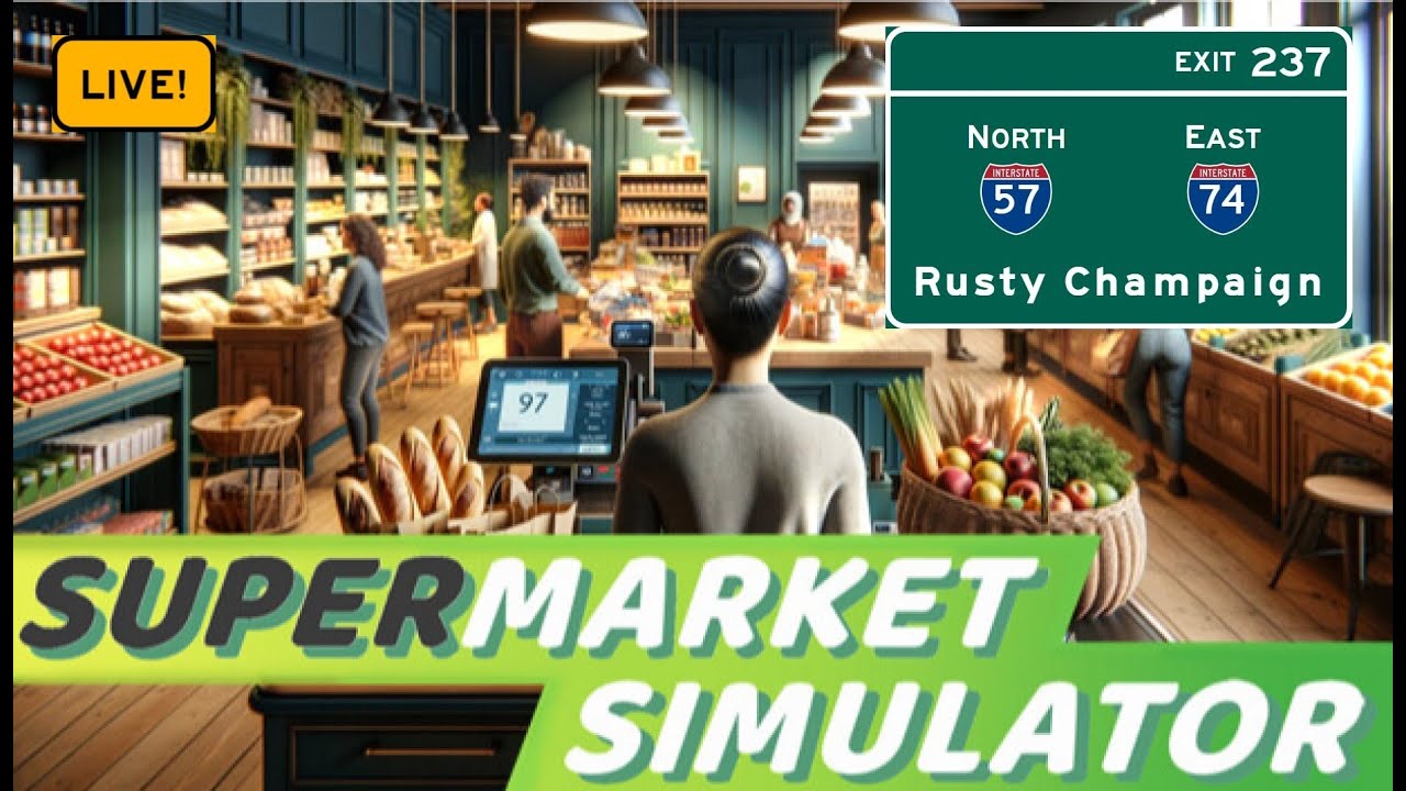 Supermarket Simulator Live! - It's Hire-a-Cashier Day!  Episode 2