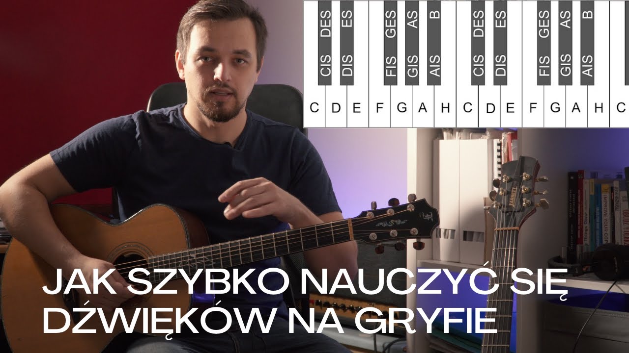 Jak najłatwiej zapamiętać dźwięki na gryfie na gitarze (prosty poradnik/tutorial)