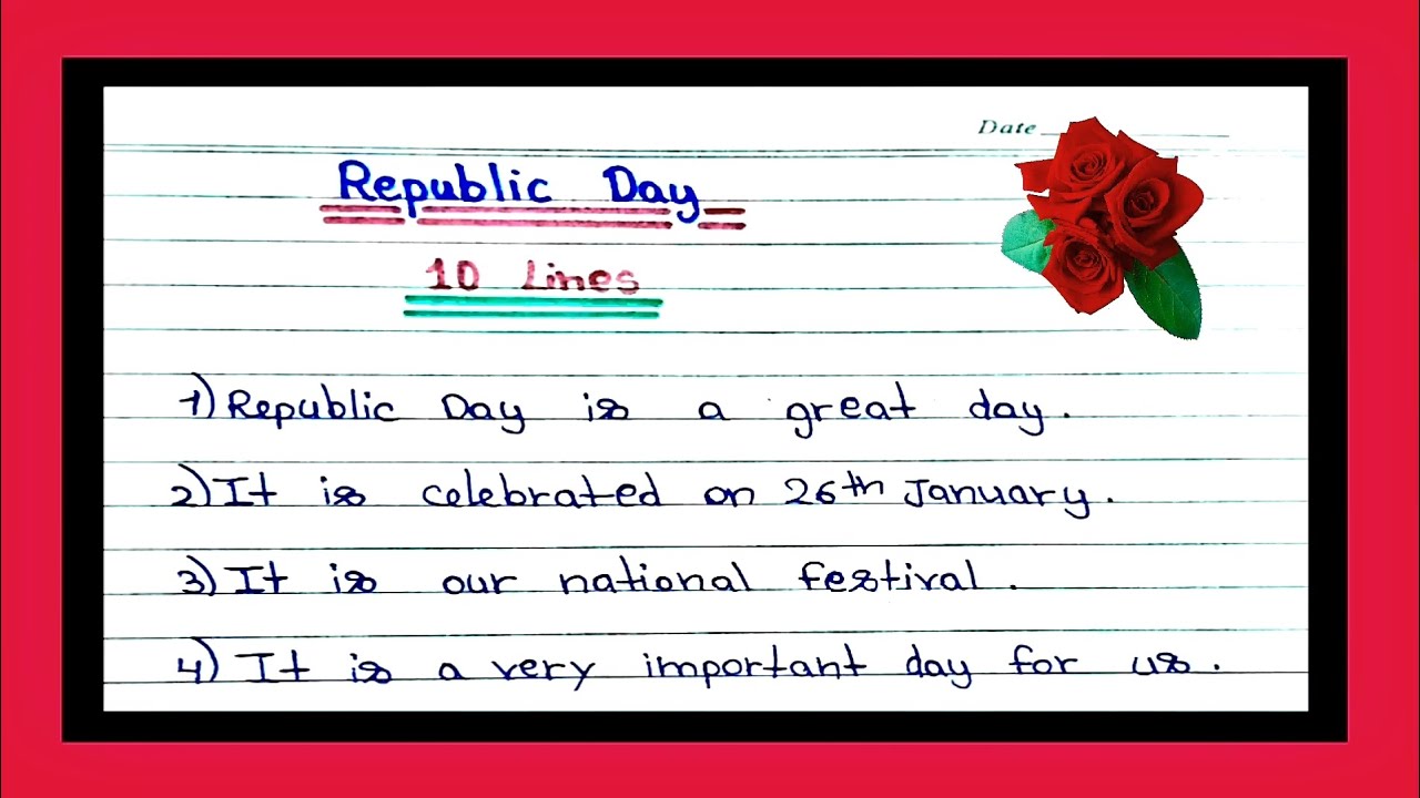 Republic Day Speech 2026 | 10 Lines Speech On Republic Day In English | 26 January Speech In English