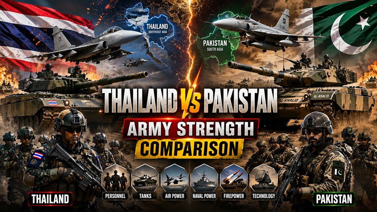 Thailand vs Pakistan Military Power 2026 | Army Strength Comparison | Tanks, Air Force & Navy