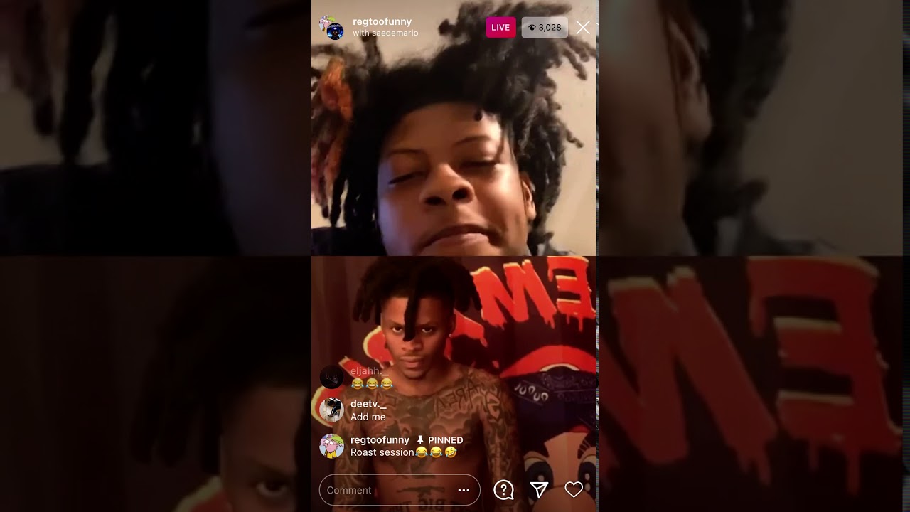Regtoofunny and saedemario on live  Cutting up 😭😭😭