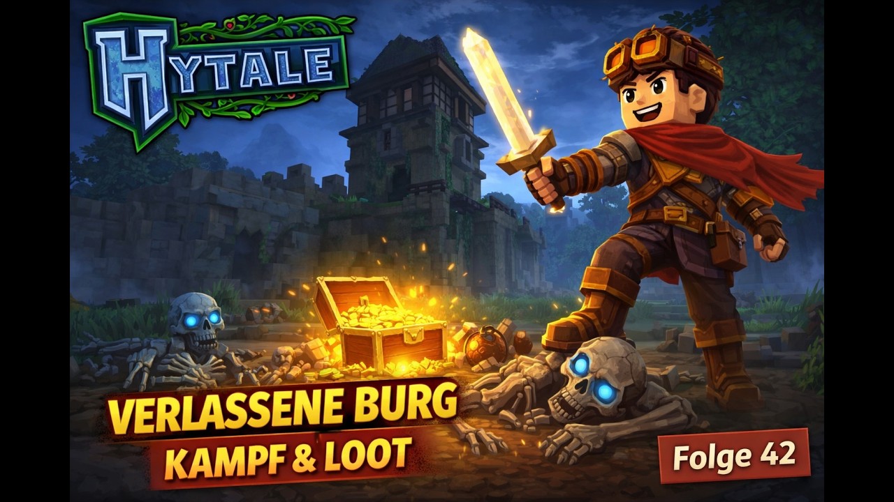 Hytale Folge 42 – Die verlassene Burg! 🏰 Kampf gegen Skelette & fetter Loot