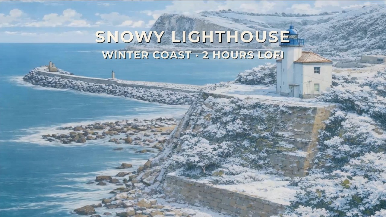 Snowy Lighthouse · Winter Coast · Relaxing Lofi for Study & Focus - 2 hours