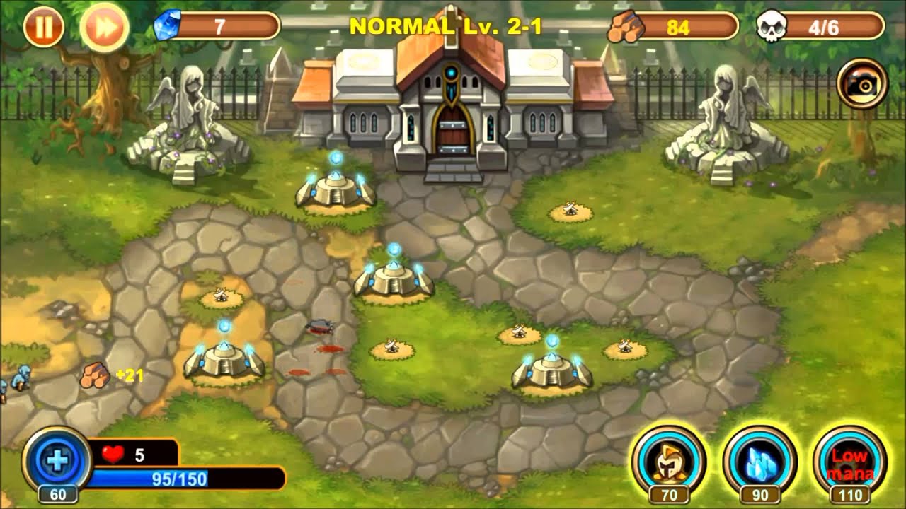 Castle Defense 2-1 Walkthrough, Normal, 3 Stars!
