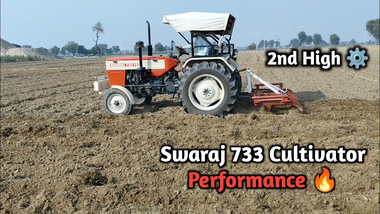 Swaraj 733 Fe On Cultivator 🔥 || Swaraj 35 Hp Tractor Power