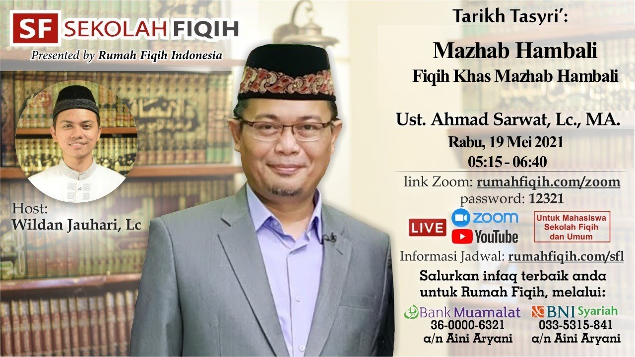 Mazhab Hambali : Fiqih Khas Mazhab Hambali - Ust Ahmad Sarwat, Lc,. MA,.