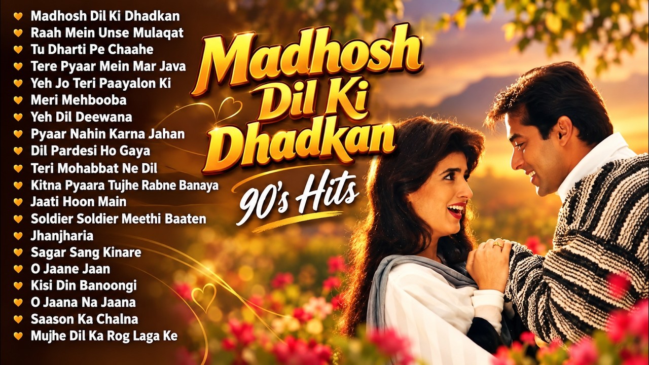 Madhosh Dil ki Dhadkan   90's Hits | 90's Evergreen Songs | Hindi Romantic Songs | Bollywood Songs