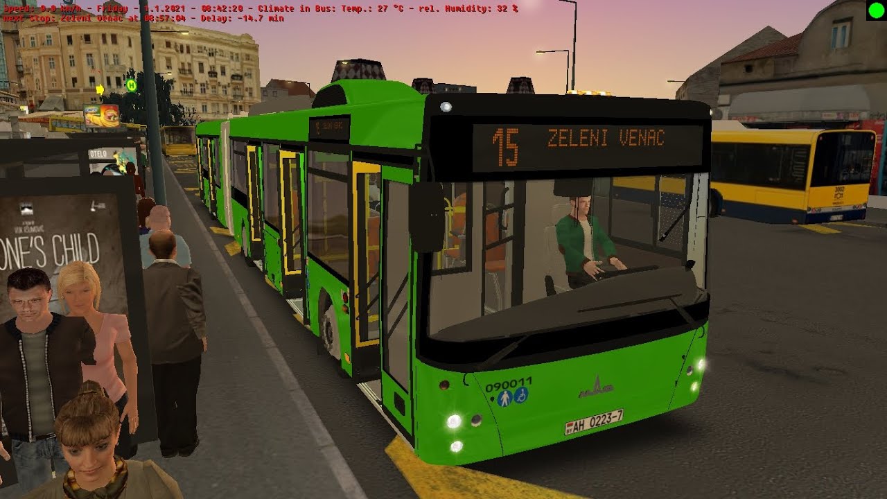 Omsi 2 Belgrade Line 15 From Zemun/Novi Grad/ To Zeleni Venac With Maz 215,069