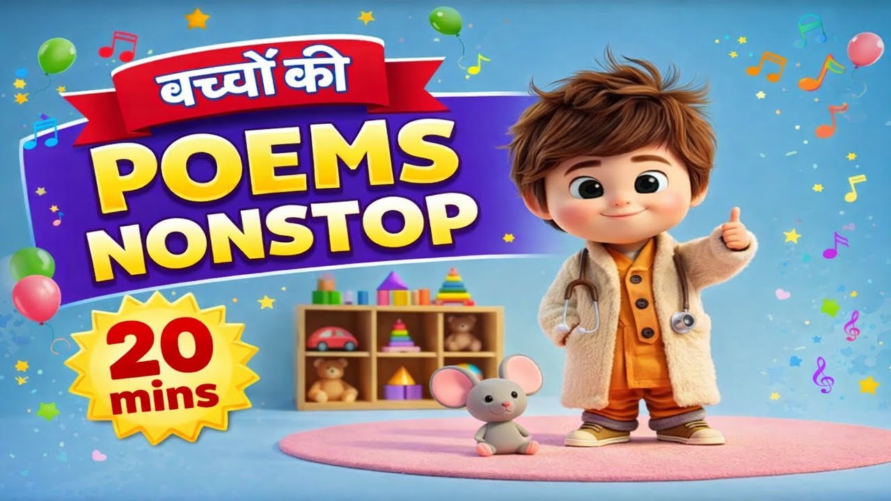 बच्चों की Poems Nonstop | 20 मिनट की मज़ेदार पोयम | Cartoon Rhymes for Kids