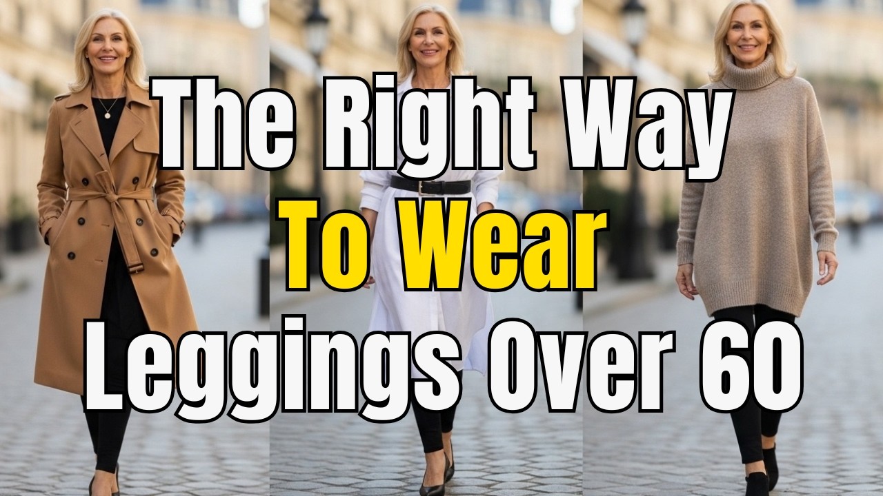 Leggings Over 60: 8 Classy Outfit Ideas That Always Look Stylish