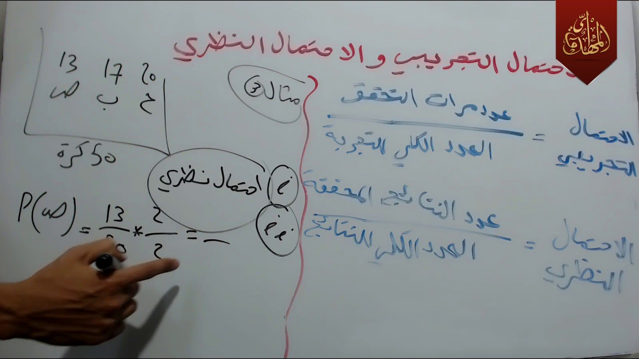 د151 الاحتمال التجريبي والاحتمال النظري رياضيات الثاني متوسط 2018