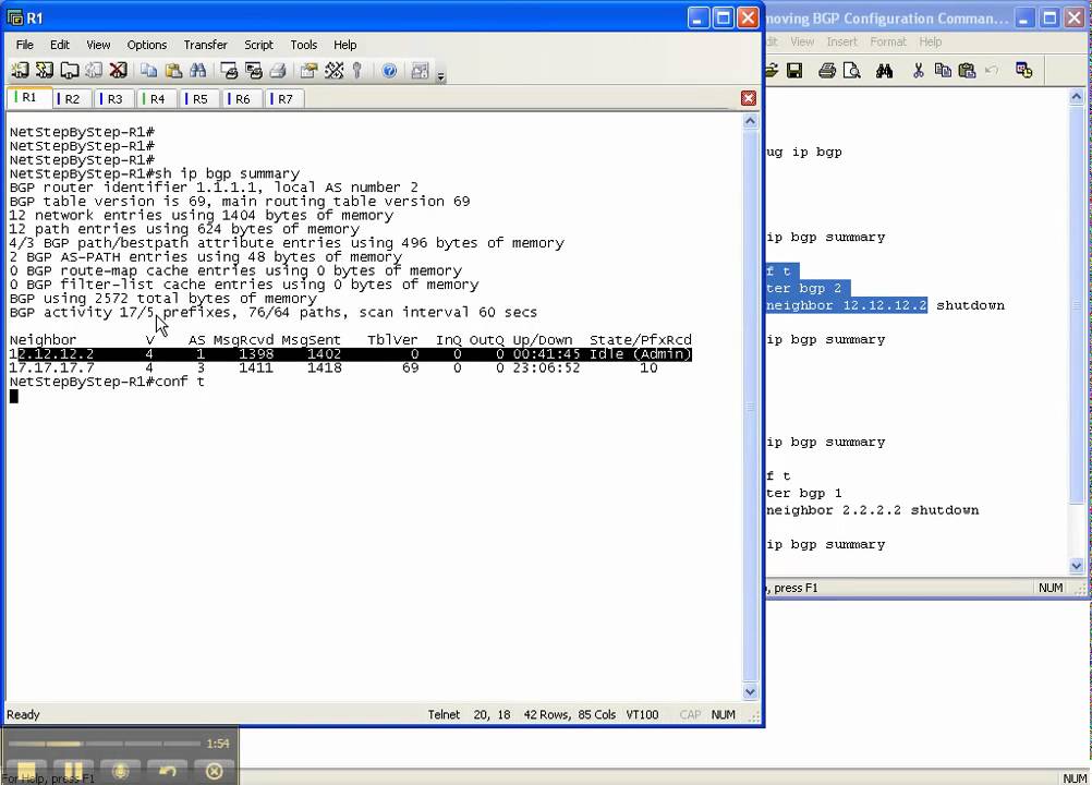 BGP Video Cheat Sheet: Customizing a BGP Peer - No Neighbor Shutdown