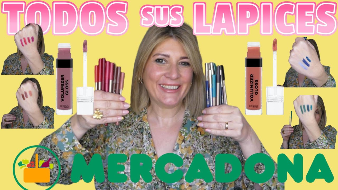 🔥NUEVOS GLOSES de MERCADONA + TODOS sus LAPICES 🖍️de ojos y labios💋